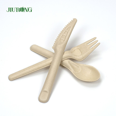 Cucchiaio forchetta coltello per bagassa di canna da zucchero personalizzato biodegradabile posate usa e getta