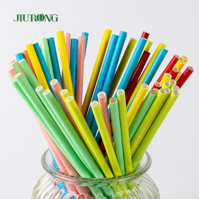 Carta biodegradabile su ordinazione Straw For Coffee Drink Bendable 150mm