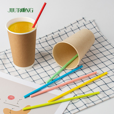Carta biodegradabile su ordinazione Straw For Coffee Drink Bendable 150mm