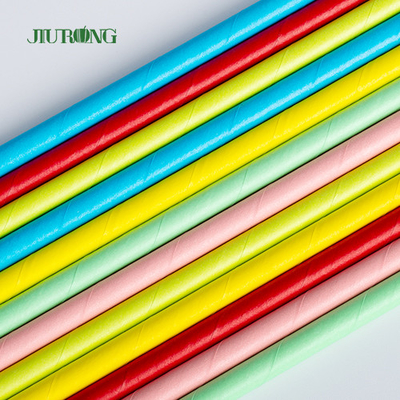 Carta biodegradabile su ordinazione Straw For Coffee Drink Bendable 150mm
