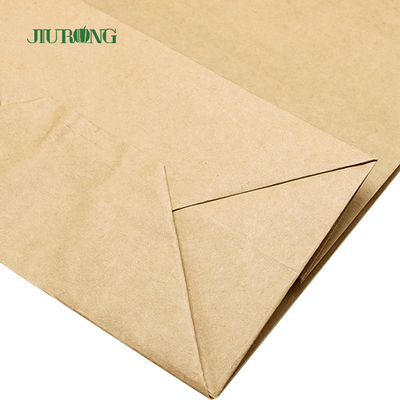 La maniglia piana porta via la borsa bianca della carta kraft con Logo Print