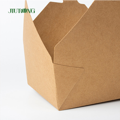 Contenitore d'imballaggio asportabile di carta kraft di pranzo della scatola di consegna eliminabile degli alimenti a rapida preparazione