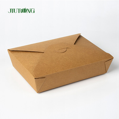 Contenitore d'imballaggio asportabile di carta kraft di pranzo della scatola di consegna eliminabile degli alimenti a rapida preparazione