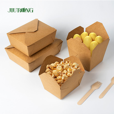 Contenitore d'imballaggio asportabile di carta kraft di pranzo della scatola di consegna eliminabile degli alimenti a rapida preparazione