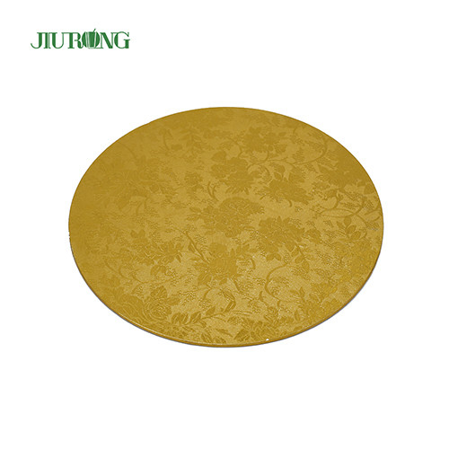 Home Compost 10 pollici Gold Cake Board 24 cm Tamburo per torta ondulato per uso alimentare