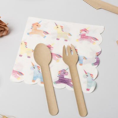 Partito festivo Unicorn Paper Napkin della coltelleria eliminabile biodegradabile della sala da pranzo