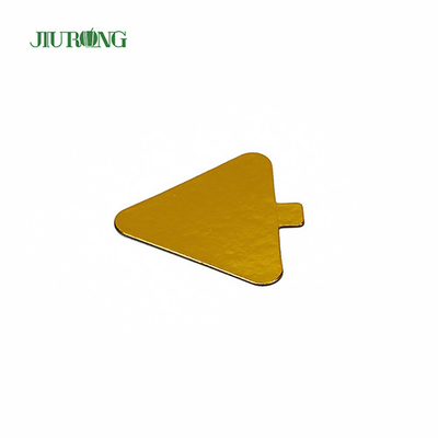 Bambini fai da te triangolo mini torta bordo dorato 93 * 88 mm carta stagnola per uso alimentare