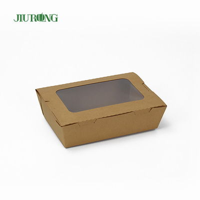 Contenitore di carta biodegradabile personalizzato 12x12x6cm Carta kraft impermeabile